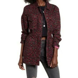 Levi's Oversized Cheetah Print Military Jacket